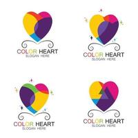 COLOR HEART VECTOR ICON ILLUSTRATION