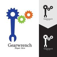 Gearwrench vector icon background template