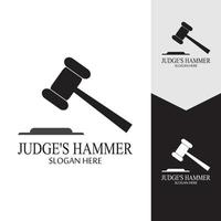 Hammer of a judge icon vector