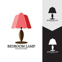 Bedroom lamp vector icon background