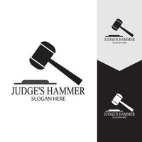 Hammer of a judge icon vector