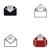 E-mail symbol vector. Mail line icon vector