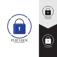 Flat lock icon vector background