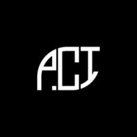 PCI letter logo design on black background.PCI creative initials letter logo concept.PCI vector letter design.
