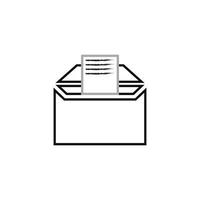 vector de símbolo de correo electrónico. icono de línea de correo