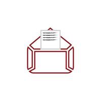 E-mail symbol vector. Mail line icon vector