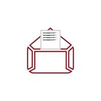 E-mail symbol vector. Mail line icon vector