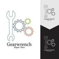 Gearwrench vector icon background template