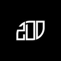 diseño de logotipo de letra zdo sobre fondo negro. concepto de logotipo de letra inicial creativa zdo. diseño de letras zdo. vector