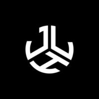 JLH letter logo design on black background. JLH creative initials letter logo concept. JLH letter design. vector