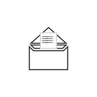 vector de símbolo de correo electrónico. icono de línea de correo