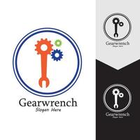 Gearwrench vector icon background template