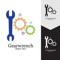 Gearwrench vector icon background template