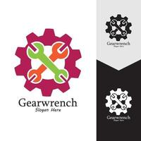 Gearwrench vector icon background template