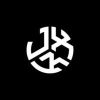 diseño de logotipo de letra jxk sobre fondo negro. concepto de logotipo de letra de iniciales creativas jxk. diseño de letras jxk. vector