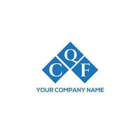 CQF letter logo design on white background. CQF creative initials letter logo concept. CQF letter design. vector