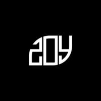 ZOY letter logo design on black background. ZOY creative initials letter logo concept. ZOY letter design. vector
