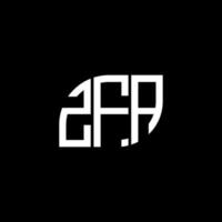 . concepto de logotipo de letra inicial creativa zfa. diseño de letras zfa. diseño de logotipo de letras zfa sobre fondo negro. concepto de logotipo de letra inicial creativa zfa. diseño de letras zfa. vector