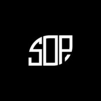 diseño de letra sop. diseño de logotipo de letra sop sobre fondo negro. concepto de logotipo de letra de iniciales creativas sop. diseño de letra sop. diseño de logotipo de letra sop sobre fondo negro. s vector