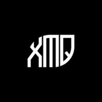 XMQ letter logo design on black background. XMQ creative initials letter logo concept. XMQ letter design. vector