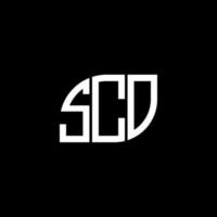 diseño de la letra sco. diseño del logotipo de la letra sco sobre fondo negro. concepto de logotipo de letra inicial creativa sco. diseño de la letra sco. diseño del logotipo de la letra sco sobre fondo negro. s vector