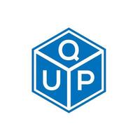 QUP letter logo design on black background. QUP creative initials letter logo concept. QUP letter design. vector
