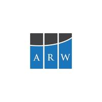 diseño de logotipo de letra arw sobre fondo negro. concepto de logotipo de letra de iniciales creativas arw. diseño de letra arw. vector