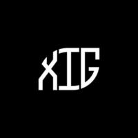 XIG letter design.XIG letter logo design on black background. XIG creative initials letter logo concept. XIG letter design.XIG letter logo design on black background. X vector