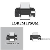 Printer icon vector symbol illustration background