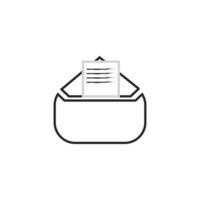 E-mail symbol vector. Mail line icon vector