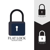 Flat lock icon vector background