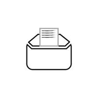 E-mail symbol vector. Mail line icon vector