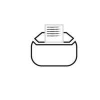 E-mail symbol vector. Mail line icon vector