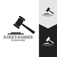 Hammer of a judge icon vector