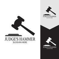 Hammer of a judge icon vector