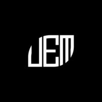 UEM letter logo design on black background. UEM creative initials letter logo concept. UEM letter design. vector