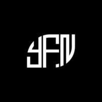 diseño de logotipo de letra yfn sobre fondo blanco. yfn creative iniciales carta logo concepto. diseño de letras yfn. vector