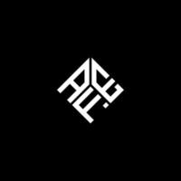 AFE letter logo design on black background. AFE creative initials letter logo concept. AFE letter design. vector