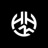 HHK letter logo design on white background. HHK creative initials letter logo concept. HHK letter design. vector