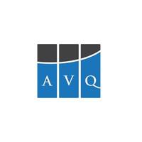 diseño de logotipo de letra avq sobre fondo negro. concepto de logotipo de letra de iniciales creativas avq. diseño de letras avq. vector