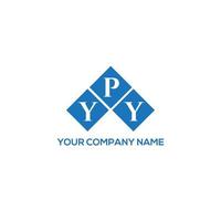 YPY letter logo design on white background. YPY creative initials letter logo concept. YPY letter design. vector