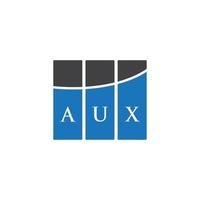 AUX letter logo design on black background. AUX creative initials letter logo concept. AUX letter design. vector