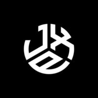 JXP letter logo design on black background. JXP creative initials letter logo concept. JXP letter design. vector
