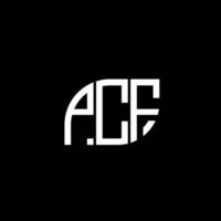 diseño de logotipo de letra pcf sobre fondo negro.concepto de logotipo de letra inicial creativa pcf.diseño de carta vectorial pcf. vector