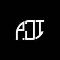 PJI letter logo design on black background.PJI creative initials letter logo concept.PJI vector letter design.