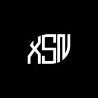 XSN letter logo design on black background. XSN creative initials letter logo concept. XSN letter design. vector