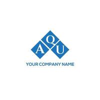 AQU letter logo design on white background. AQU creative initials letter logo concept. AQU letter design. vector