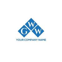 GWW letter logo design on white background.  GWW creative initials letter logo concept.  GWW letter design. vector