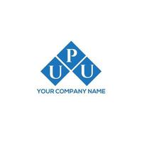 diseño de logotipo de letra upu sobre fondo blanco. concepto de logotipo de letra de iniciales creativas upu. diseño de letras upu. vector