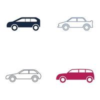 diseño de icono de ilustración de vector de coche